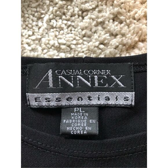 Casual Corner Annex Essentials Women’s Black Crew Neck Tank Dress Size PL - Picture 5 of 5